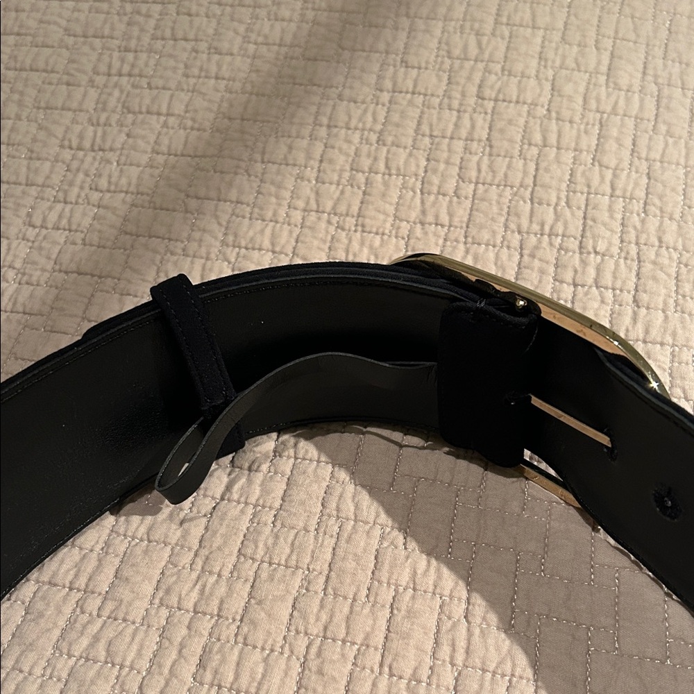 Stella McCartney Black Belt with Gold Buckle - Picture 6 of 7